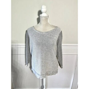 American Eagle Mixed Material Pullover Cross Back Top M